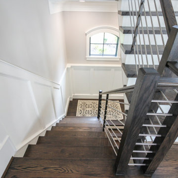 Project #72 | Modern Staircase with Horizontal Steel Rod Railing