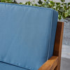 GDF Studio 4-Piece Parma Outdoor Wood Chat Set, Blue
