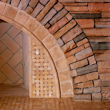 Tile and Stone Fireplace detail