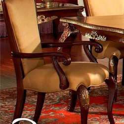 AICO Furniture - Imperial Court Fabric Back Arm Chair (Set of 2) - AIC-79044-40 - Dining Chairs