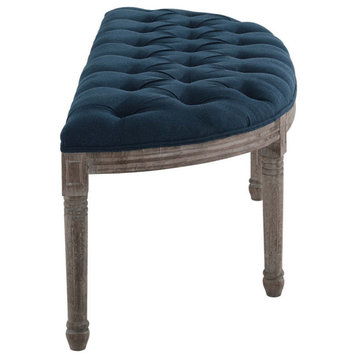 Mellie Vintage French Upholstered Fabric Bench