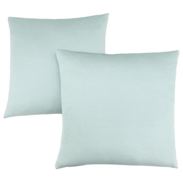 18"x18" Satin Pillow, Mint, Set of 2