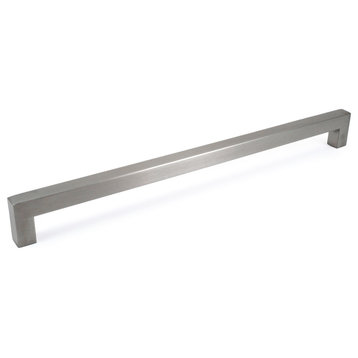 Celeste Square Bar Pull Cabinet Handle Brushed Nickel Stainless 14mm, 12.5"