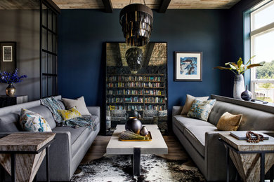 Inspiration for an industrial living room remodel in DC Metro