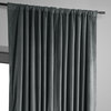 Extra Wide Blackout Velvet Curtain Single Panel, Natural Gray, 100"x84"