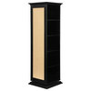 Coaster 5-Shelf Wood Swivel Accent Cabinet with Cork Board in Black