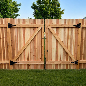 Cedar Privacy Fence with Double Gate