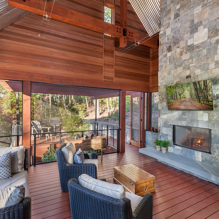 Screened Porch With Knee Wall - Photos & Ideas