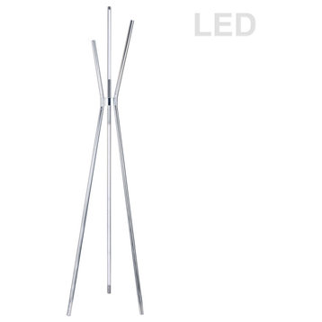 Cerena 30W LED Floor Lamp, Polished Chrome