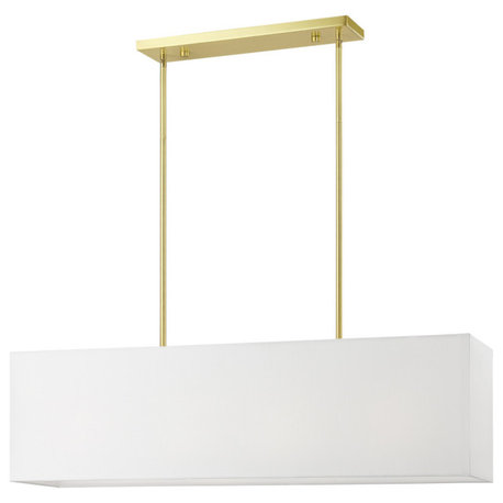 Summit 4 Light Satin Brass Linear Chandelier