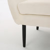 GDF Studio Kotop Contemporary New Velvet Wingback Arm Chair, Ivory