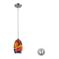 ELK Lighting - Surrealist 1 Light Pendant, Polished Chrome - Pendant Lighting