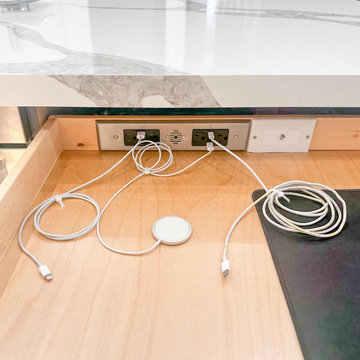 Michael’s Clean-Line Kitchen with Hidden Charging Drawer