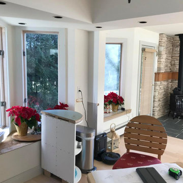 Existing view of kitchen - note that most of the counters have already been remo