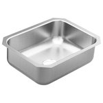 Moen - Moen 23.5 X 18.25 Stainless Steel 20 Gauge 1-Bowl Sink Satin Stainless, GS20192 - The 2000 Series delivers design and functionality at a value. A variety of configurations and mounting options in quality 20-gauge stainless steel give you choices that fit almost any countertop material -- backed by a Limited Lifetime Warranty.