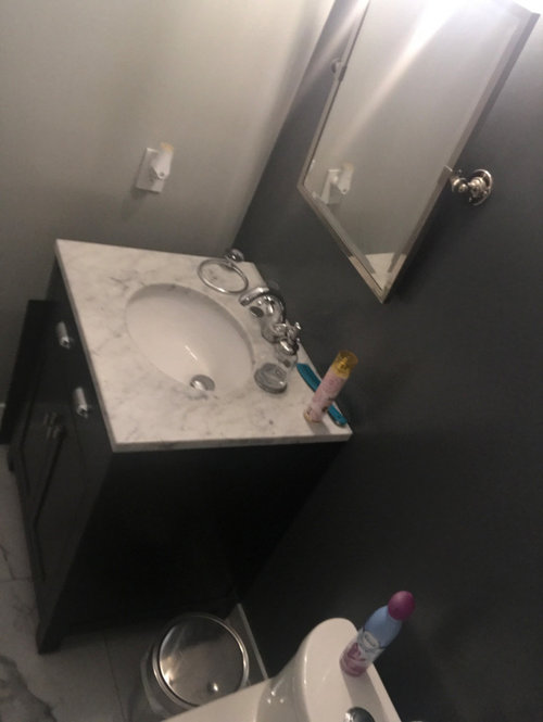 Powder room. Towel ring or rack for powder room