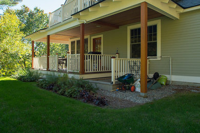 This is an example of a craftsman porch design in Burlington.
