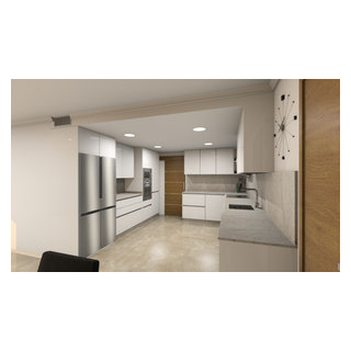 Cocina en paralelo - Modern - Kitchen - Other - by Mercasur- Mármol ...