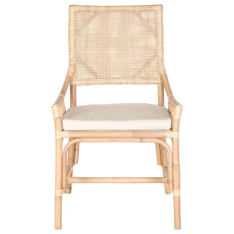 Tonya Rattan Chair Natural Whitewash