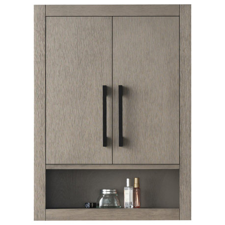 24 "Wall Mounted Bath Storage Cabinet, Soft Close Doors