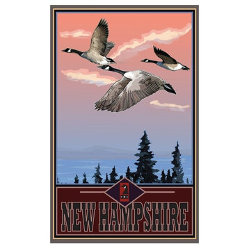 Joanne Kollman New Hampshire Canadian Geese Flying Art Print, 12"x18"