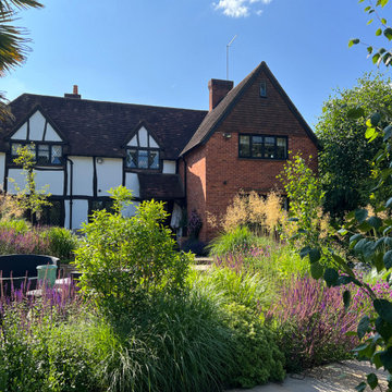 Beautiful paving and planting scheme
