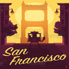 San Francisco Cable Car Throw Blanket, 40"x30"