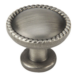 Cosmas - Rope Cabinet Knob, 1-1/4" Diameter, Set of 25 - Cabinet And Drawer Knobs
