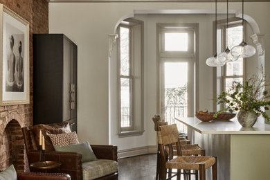 Inspiration for a transitional kitchen remodel in New York