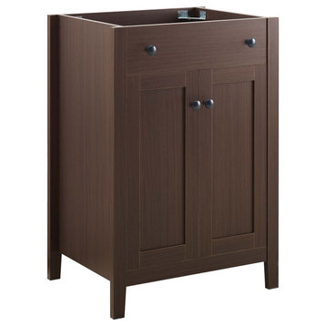 Nantucket 24" Bathroom Vanity Cabinet (Sink Basin Not Included), Walnut
