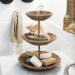 3-Tiered Rope Pedestal Stand - Bath Products