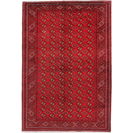 Persian Rug Turkaman 9'9"x6'9" Hand Knotted