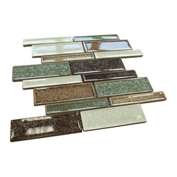 Rose Garden Glossy Crackle Crystal Mosaic Tiles Z Pattern - Home Accessories & Decor