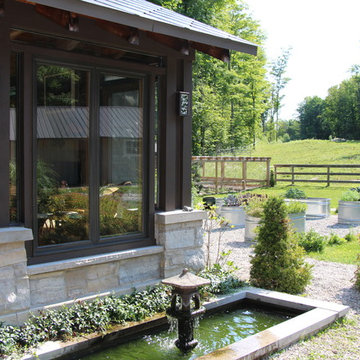 Post and Beam Porch with "Floating" Windows