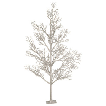 96" Deadwood Twig Tree Brown/Grey or Cream/White, Cream/White