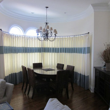 Custom Drapery Panels for Curved Walls