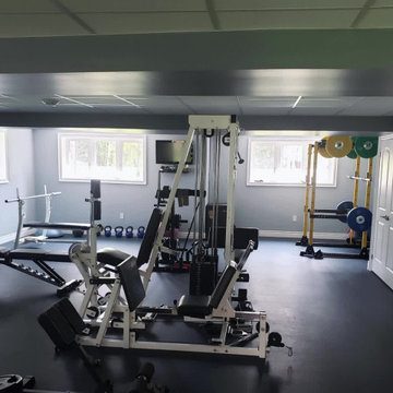 Basement renovation for comfort and exercise in Barrie