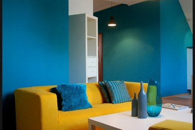 Inspiration for a modern living room remodel in Other