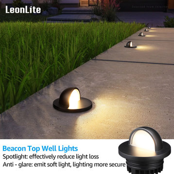 LEONLITE 6W Well Lights,, Ground Landscape Light Outdoor, Pack of 6