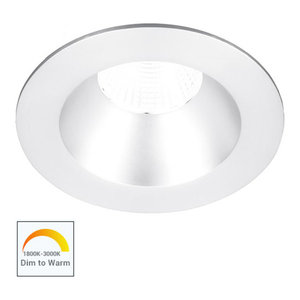 WAC Lighting R3BRA-SWD-WT Oculux 3.5 LED Round Adjustable Trim with Dim to Warm Light Engine Trim /& LED Spot-15 Degrees White