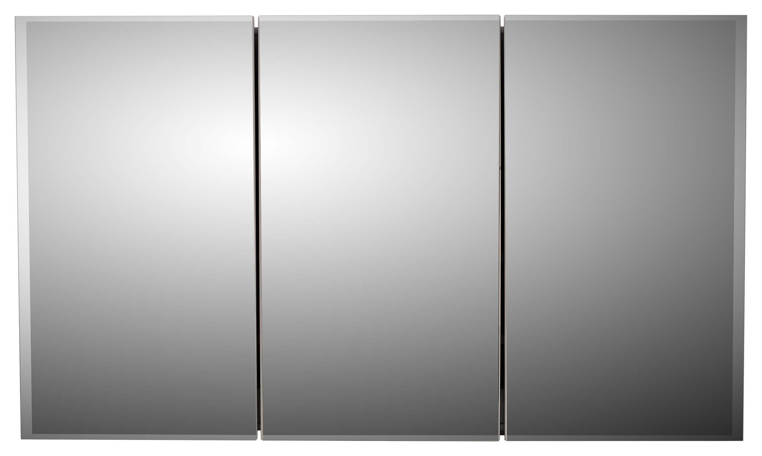 Tri-View Series Medicine Cabinet, 60"x36", Beveled Edge