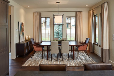 Inspiration for a transitional kitchen/dining room combo remodel in Denver