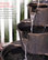 40" Tall Outdoor 3-Tier Barrel Pump Waterfall Fountain, Brown