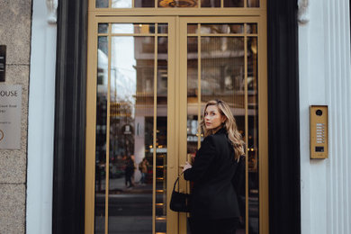 This is an example of a modern entrance in London.