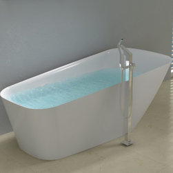 ADM Bathroom Rectangular Freestanding Bathtub, White, 68.1" - SW-121 (68 x 32) - Bathtubs