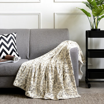 Faux Fur Blanket and Pillow