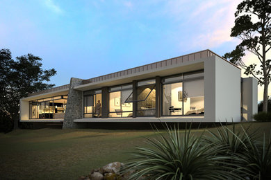 Inspiration for a contemporary exterior home remodel in Adelaide