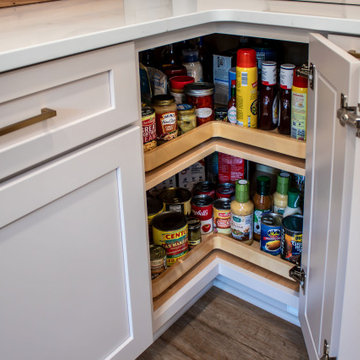 Custom Two-Tone Shaker Style Kitchen with Storage Organization