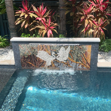 Romantic Herons Mosaic Art | Mozaico
