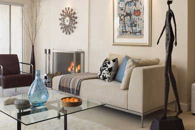 Example of a trendy living room design in San Francisco